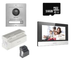 Hikvision DS-KIS704EY Kit d'interphone vidéo 2 fils en acier inoxydable